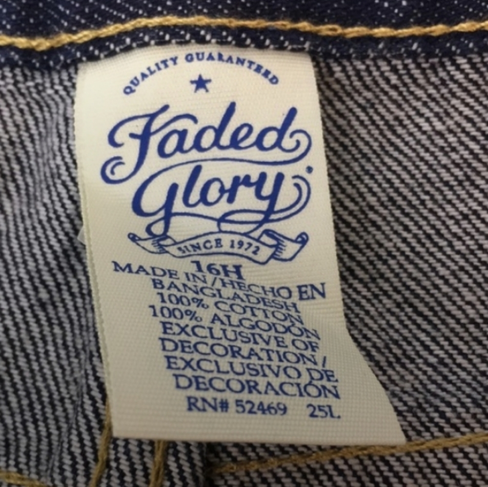 Faded Glory NWT Womens Relaxed Straight Jeans/Size 16 Husky - Picture 8 of 10